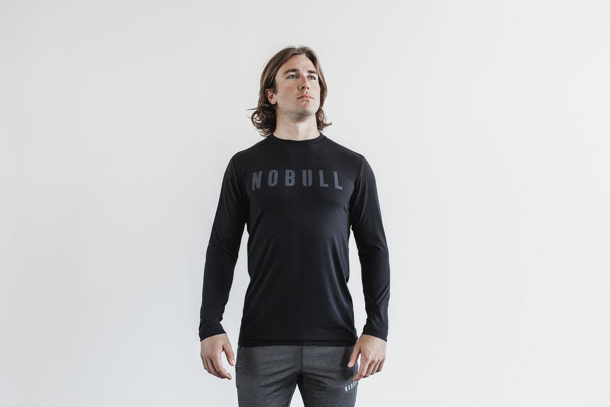 T-Shirt Manche Longue Nobull Homme Noir | ZQ6295013