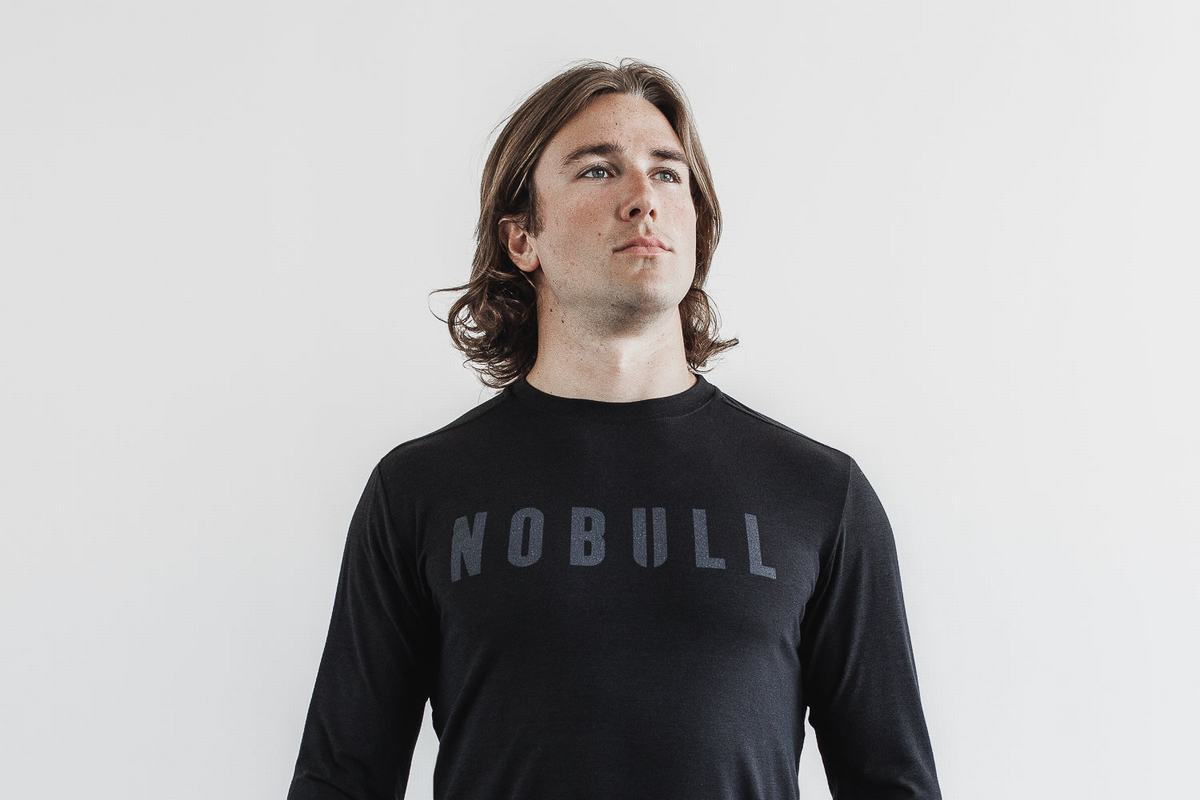 T-Shirt Manche Longue Nobull Homme Noir | ZQ6295013