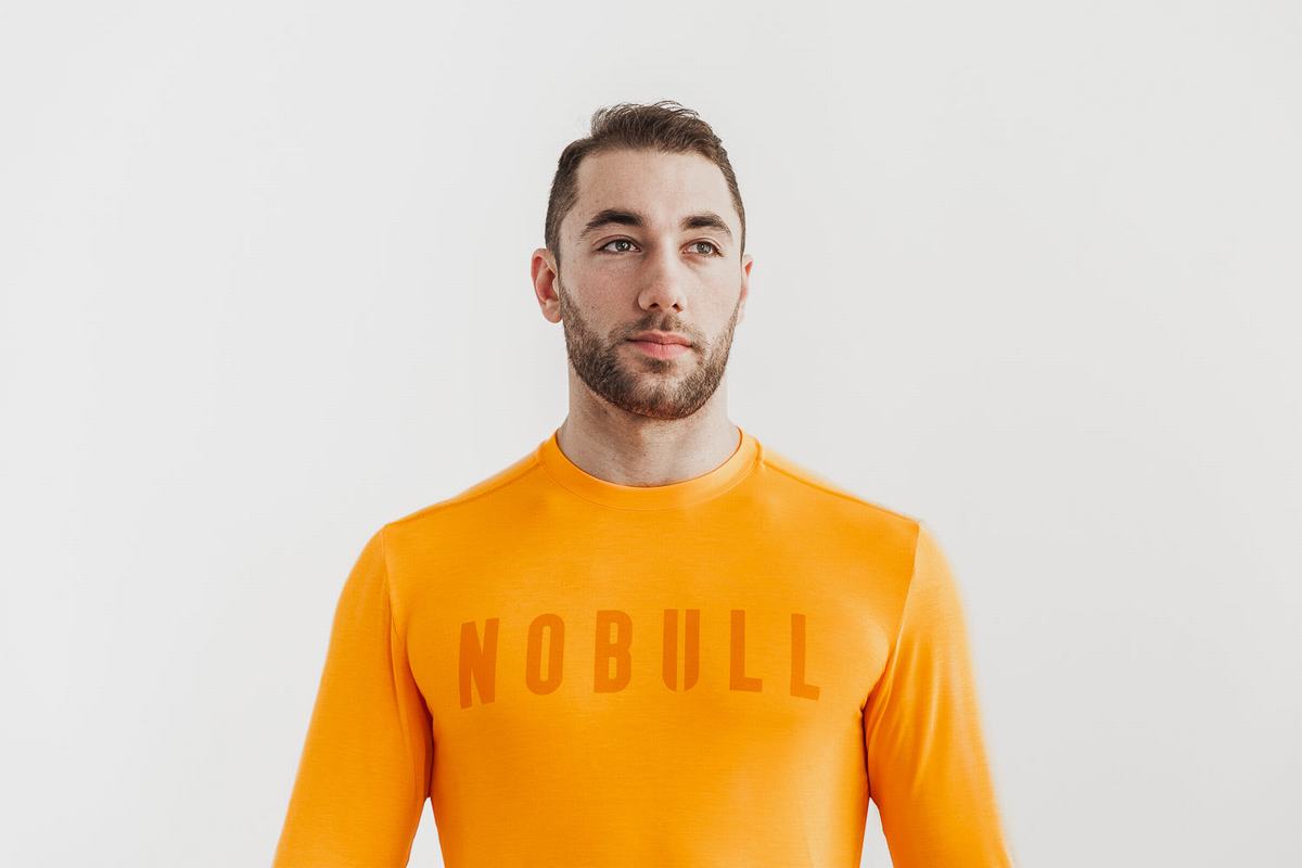 T-Shirt Manche Longue Nobull Homme Orange | FY3108657