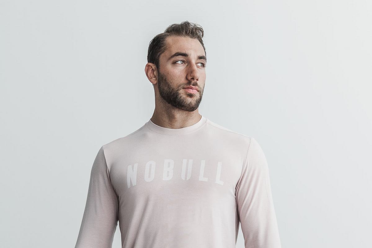 T-Shirt Manche Longue Nobull Homme Rose | KX9841327