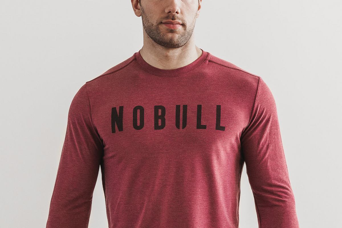T-Shirt Manche Longue Nobull Homme Rouge | ER7451096