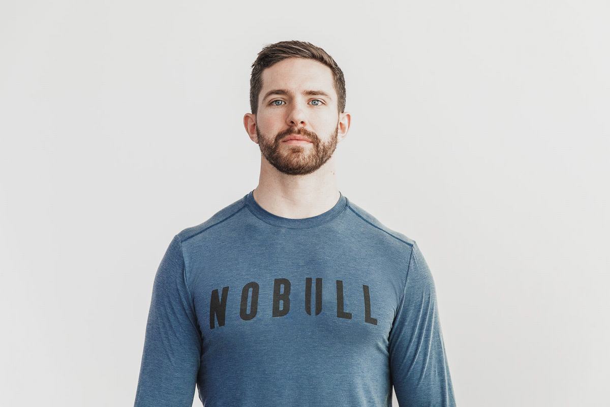 T-Shirt Manche Longue Nobull Homme Turquoise Foncé | HK6857194