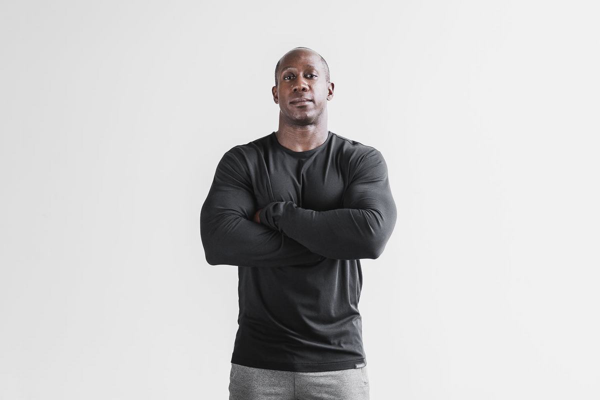 T-Shirt Manche Longue Nobull Lightweight Homme Noir | CN9653410