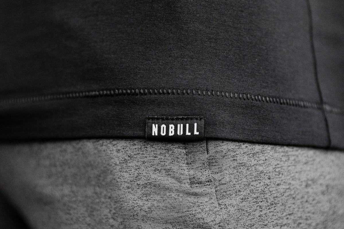 T-Shirt Manche Longue Nobull Lightweight Henley Homme Noir | LO3815960