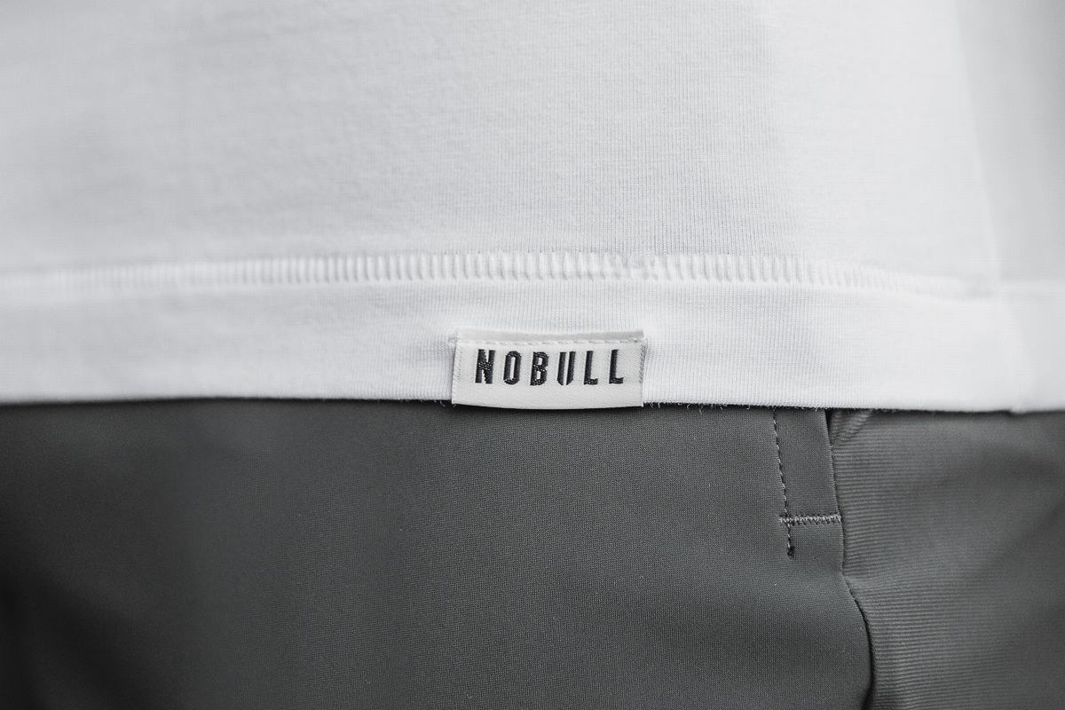 T-Shirt Manche Longue Nobull Lightweight Henley Homme Blanche | LZ1864073