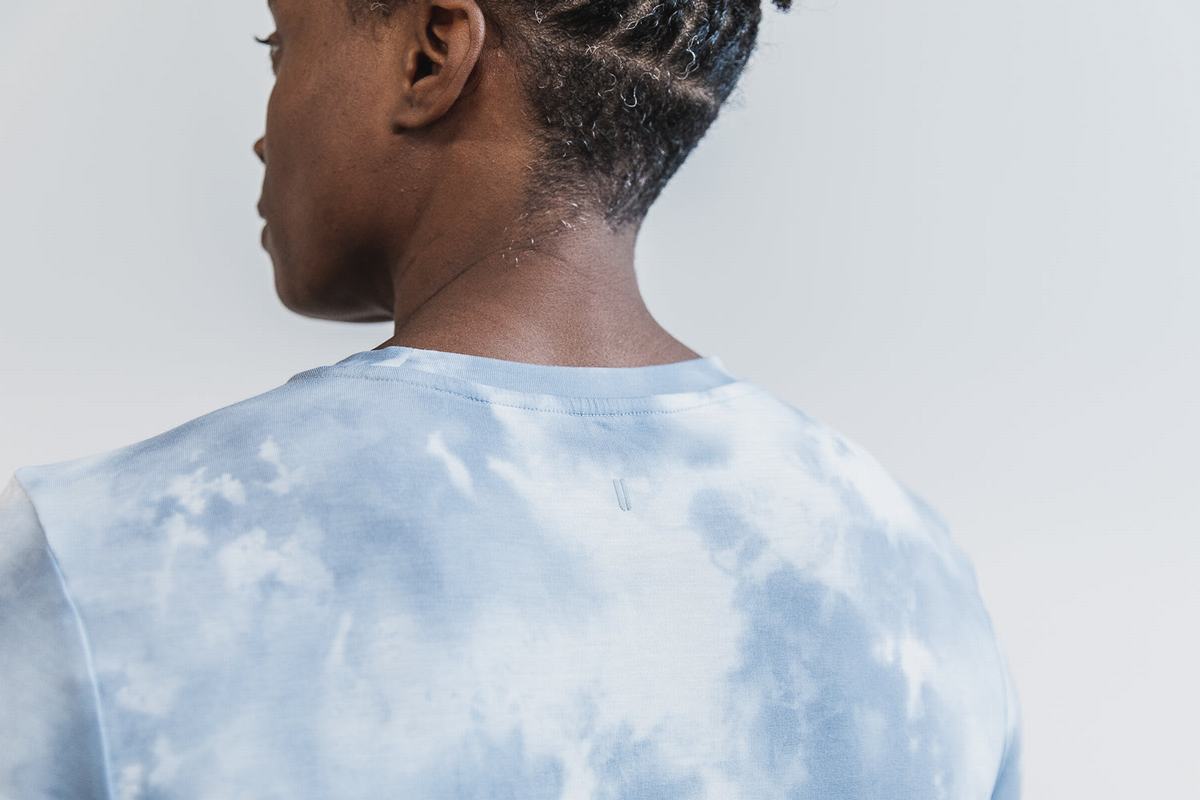 T-Shirt Manche Longue Nobull Tie-Dye Femme Bleu | AP3847692