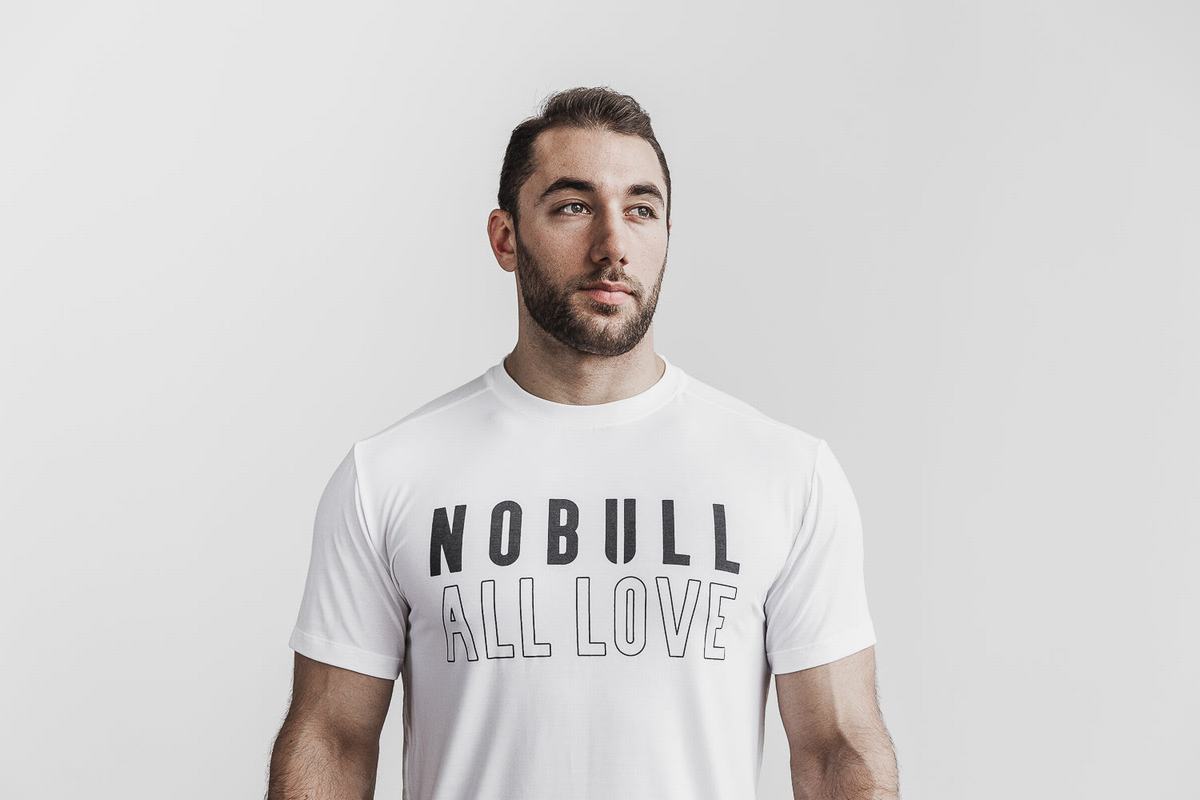 T-Shirt Nobull All Love Homme Blanche | CV3094718