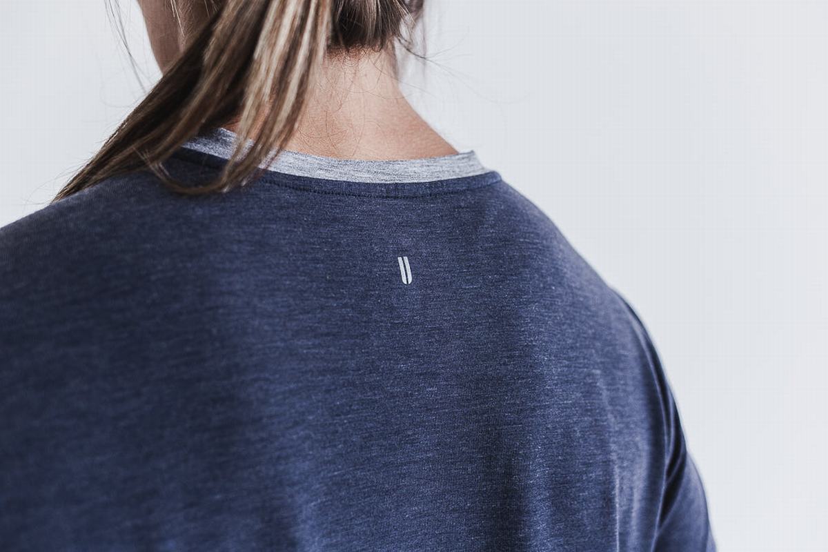 T-Shirt Nobull Boxy Femme Bleu Marine | ML7523940