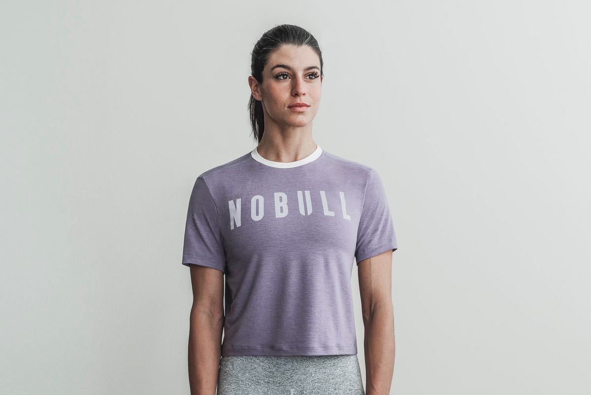 T-Shirt Nobull Boxy Femme Lavande | WY5243980