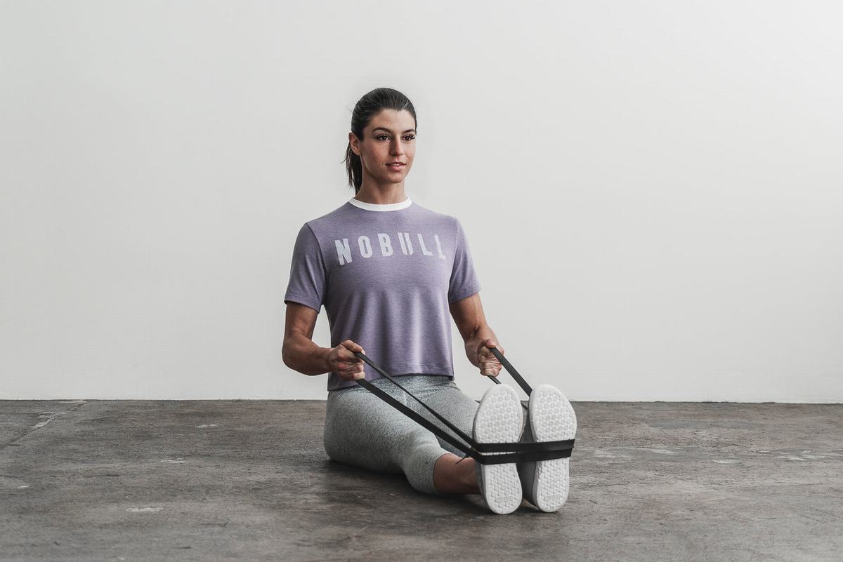 T-Shirt Nobull Boxy Femme Lavande | WY5243980