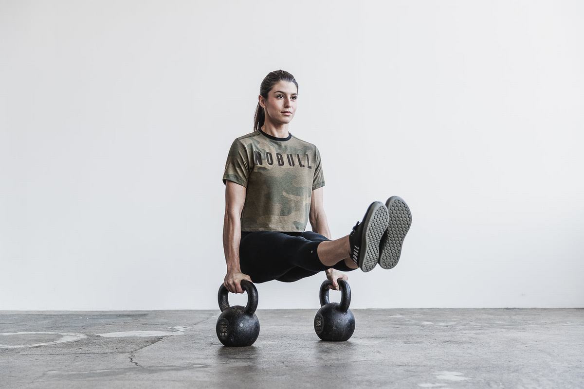 T-Shirt Nobull Boxy Femme Vert Camouflage | YZ6317502