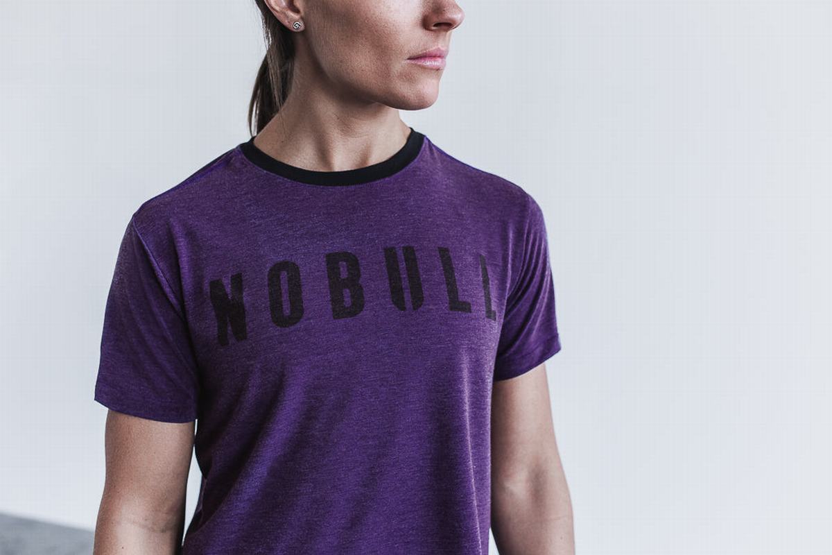 T-Shirt Nobull Boxy Femme Violette | VM6072534