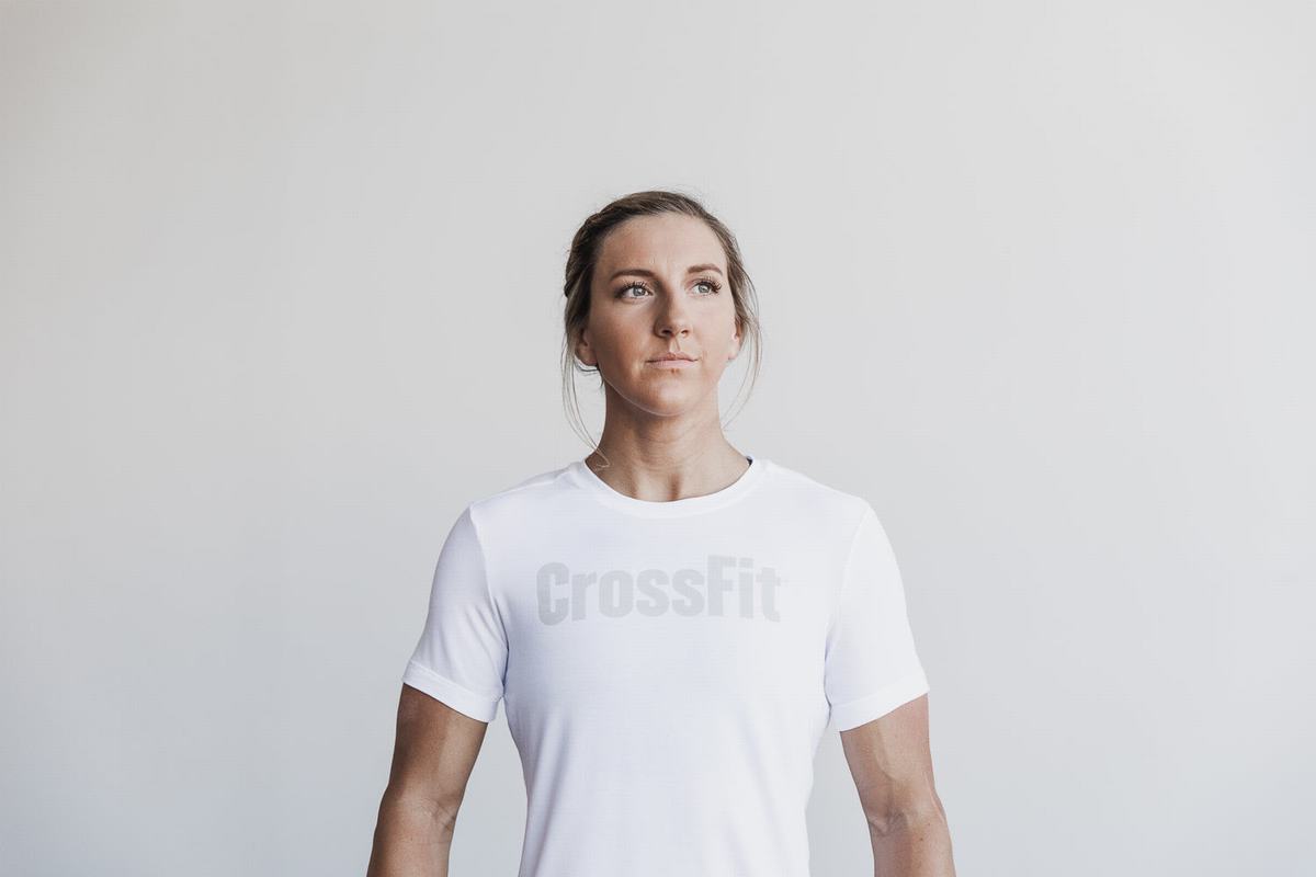 T-Shirt Nobull Crossfit® Femme Blanche | GA9725613