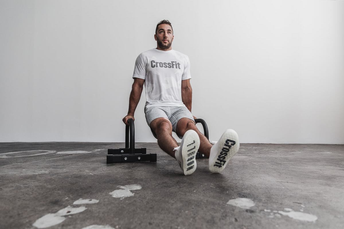 T-Shirt Nobull Crossfit® Homme Blanche Camouflage | VE4068297