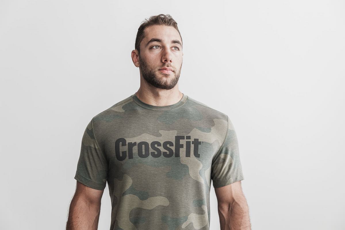 T-Shirt Nobull Crossfit® Homme Vert Camouflage | PB3514862