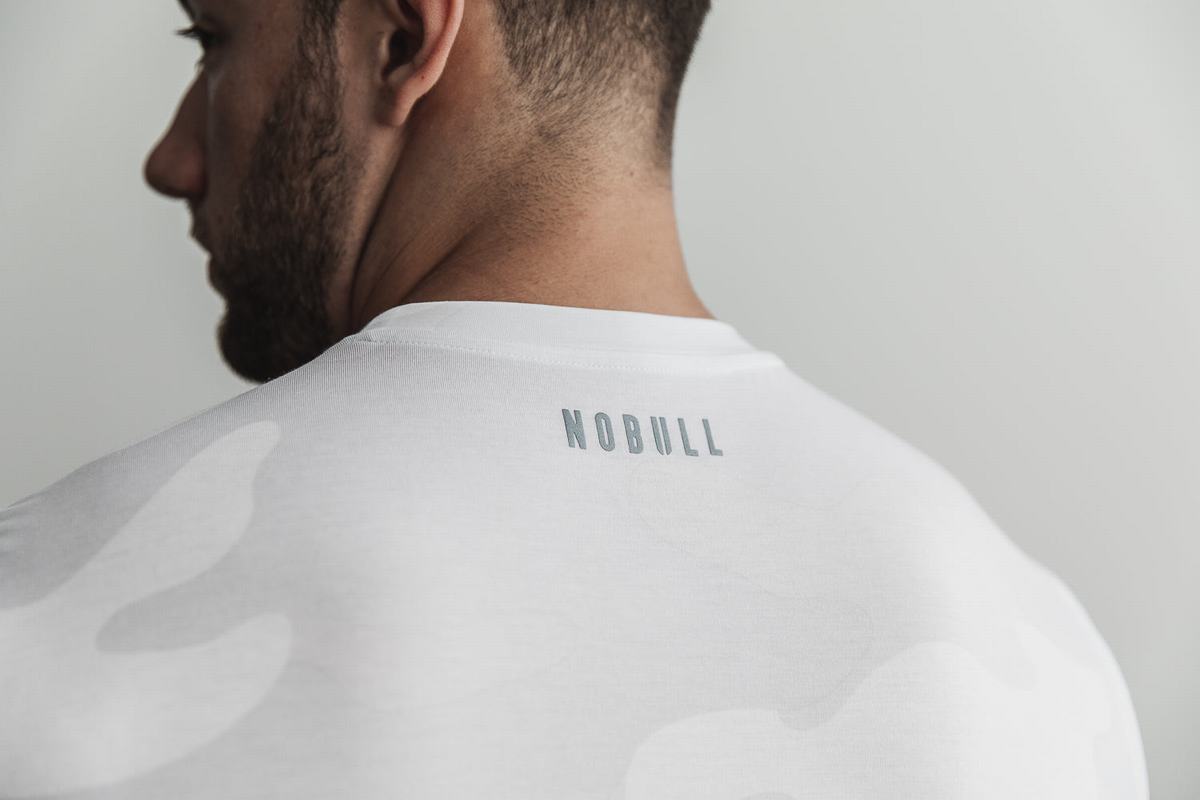 T-Shirt Nobull Crossfit® Sans Manches Homme Blanche Camouflage | AS5074261