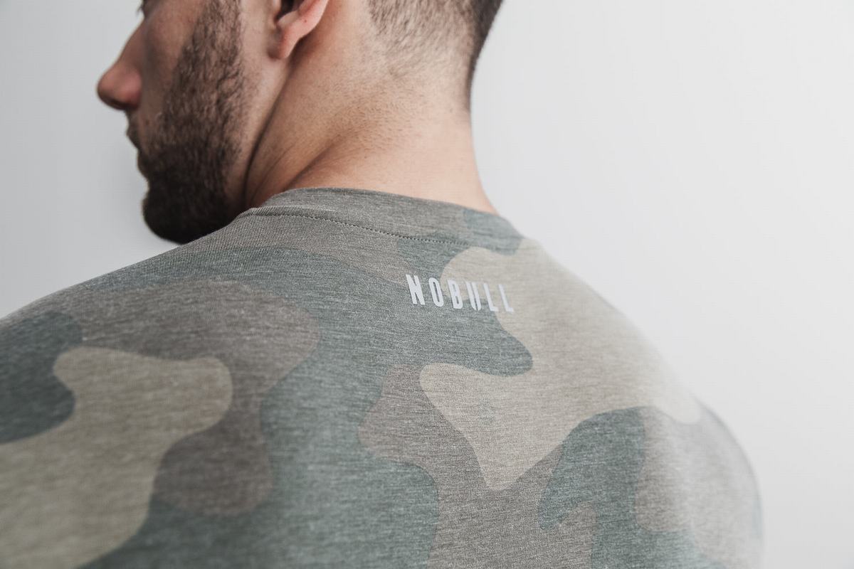 T-Shirt Nobull Crossfit® Sans Manches Homme Vert Camouflage | FM6071253