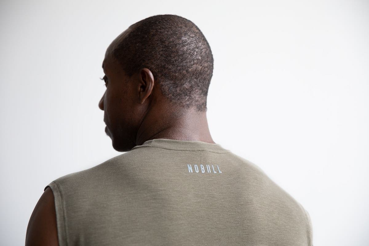 T-Shirt Nobull Crossfit® Sans Manches Homme Vert | VW7012493