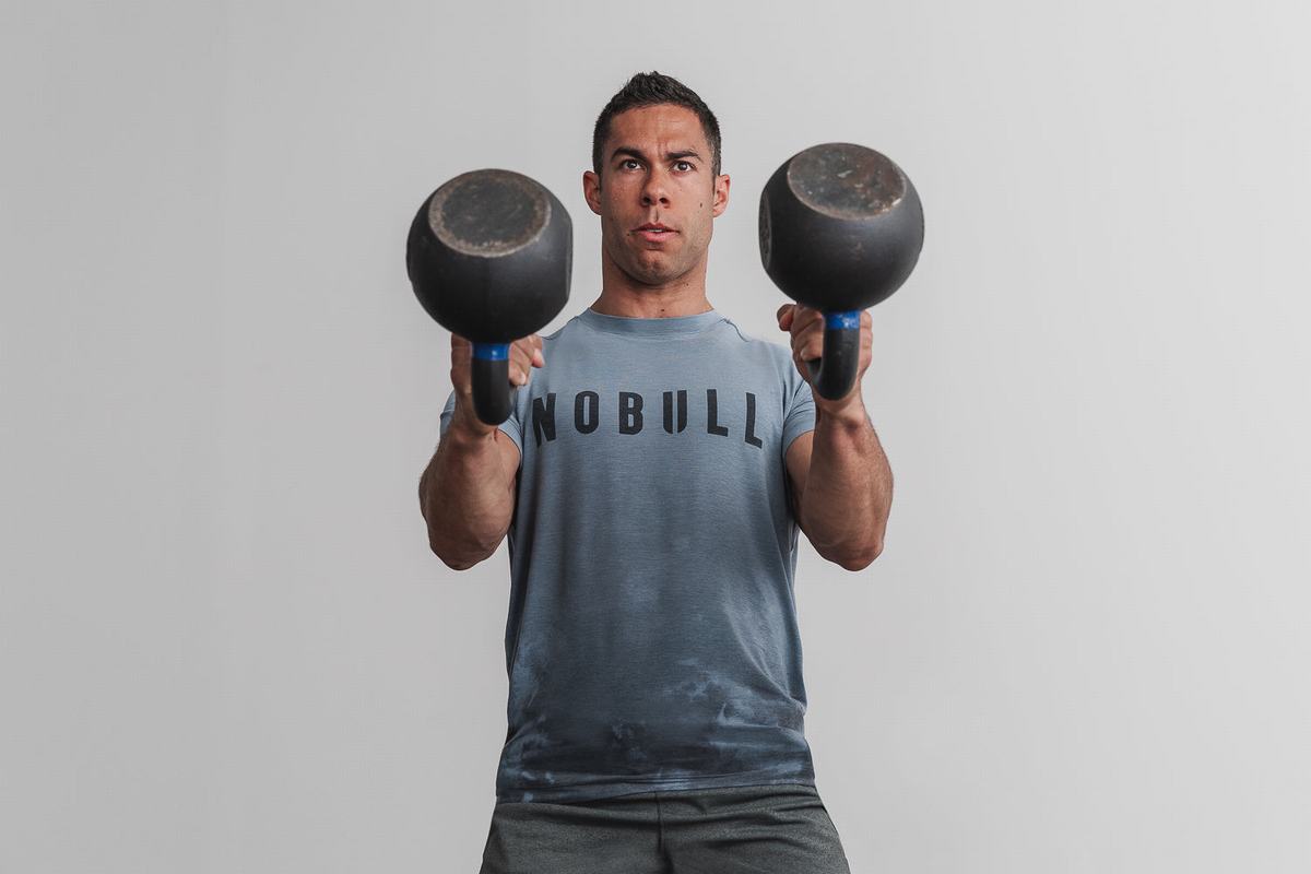 T-Shirt Nobull Dip-Dye Homme Bleu | NQ5610732