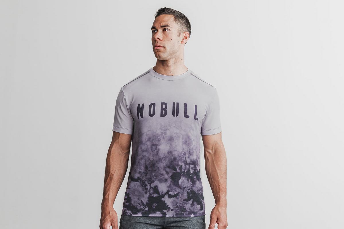 T-Shirt Nobull Dip-Dye Homme Violette | WN8941236
