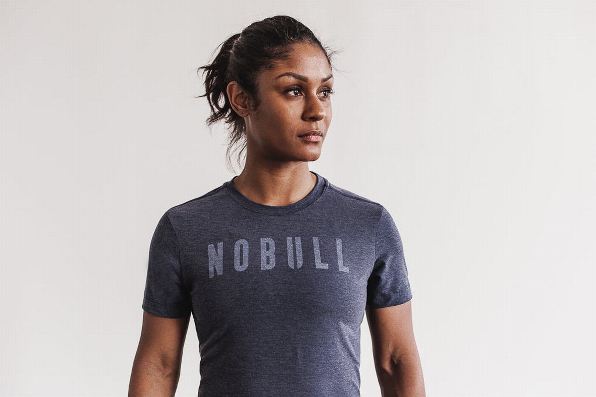 T-Shirt Nobull Femme Bleu Marine | VJ7539024