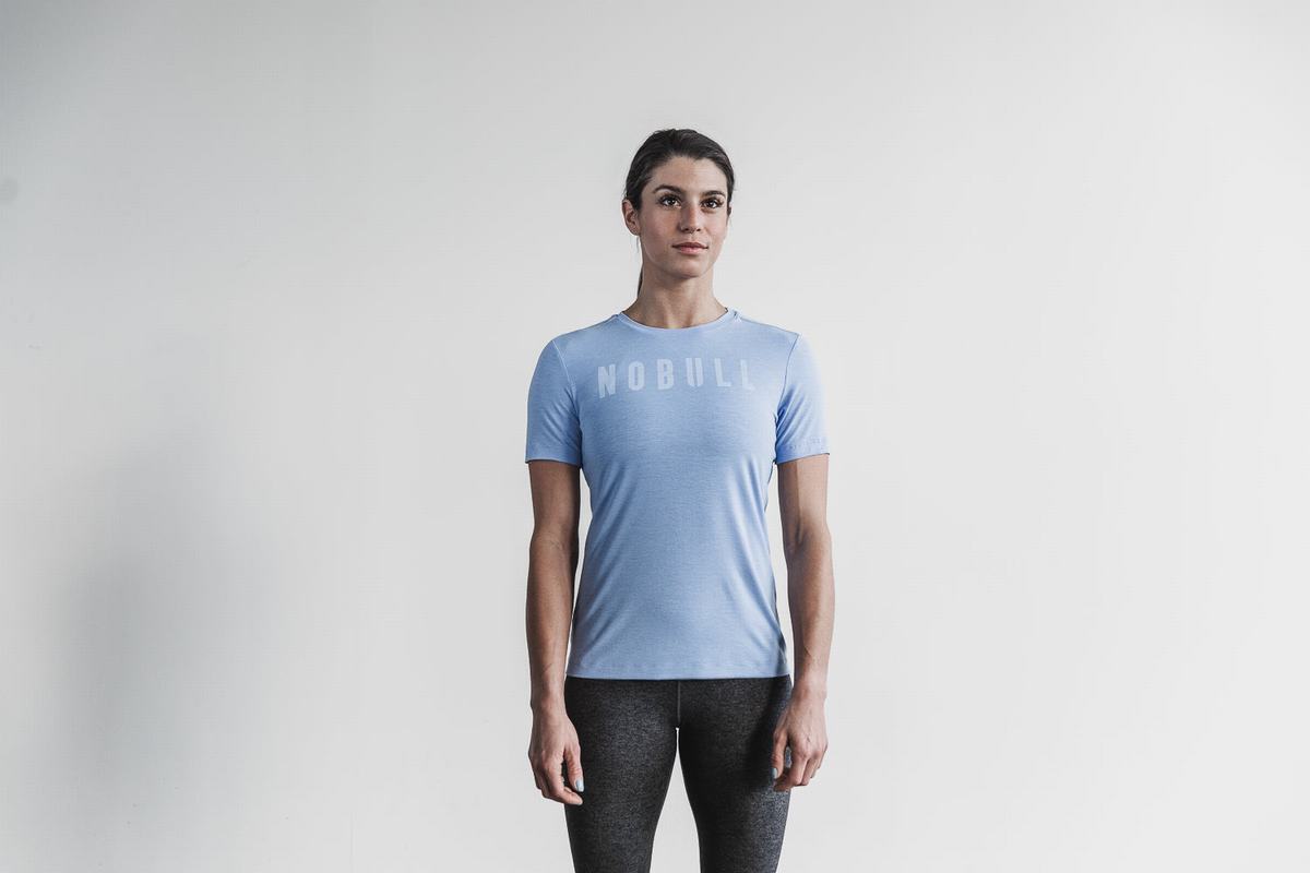 T-Shirt Nobull Femme Bleu | PG6041823