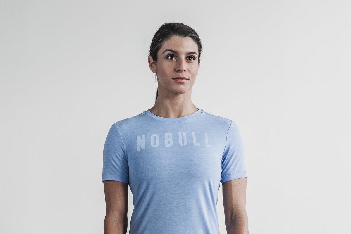T-Shirt Nobull Femme Bleu | PG6041823