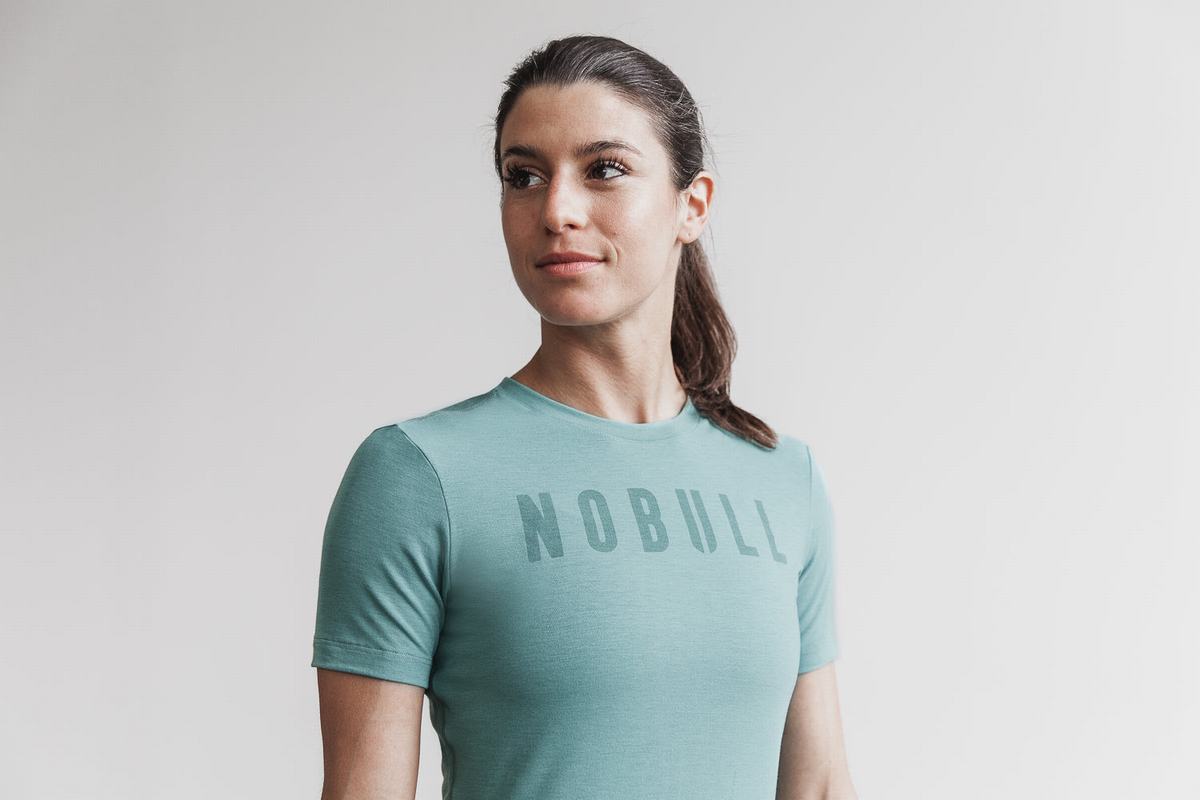 T-Shirt Nobull Femme Bleu | YH4850712