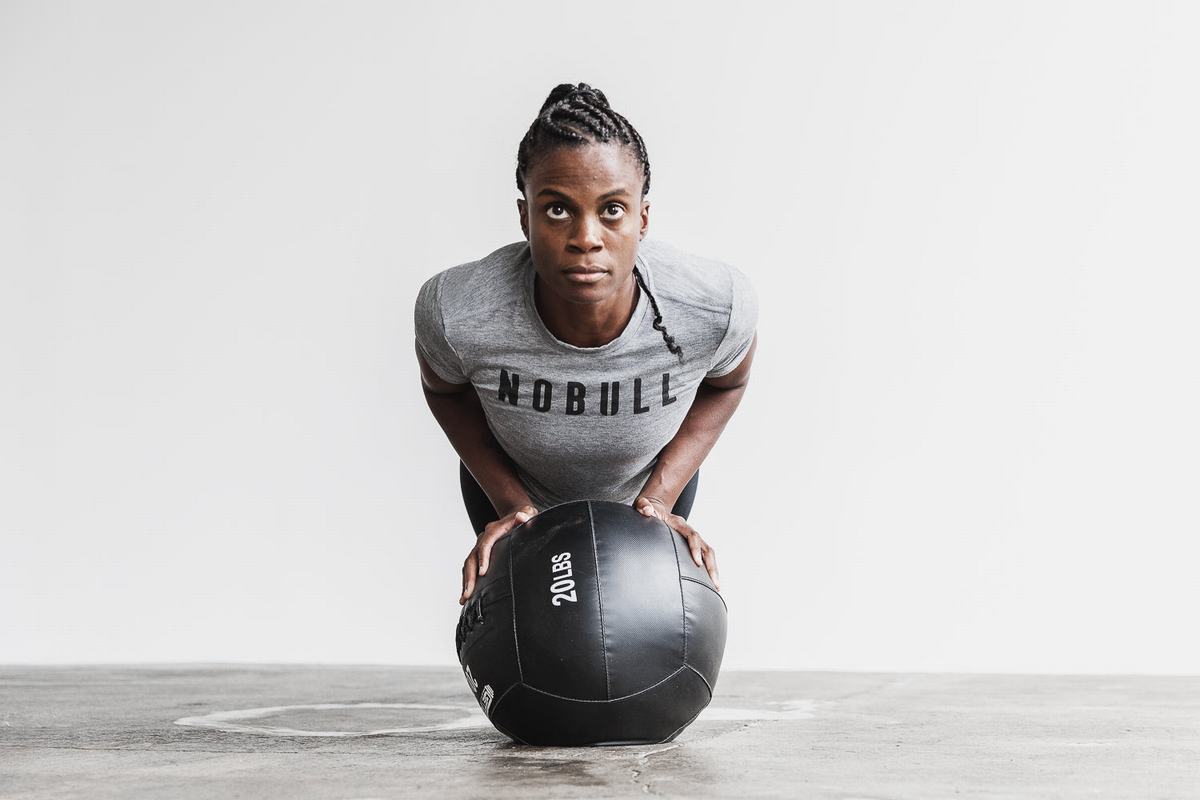 T-Shirt Nobull Femme Grise | DU9413786