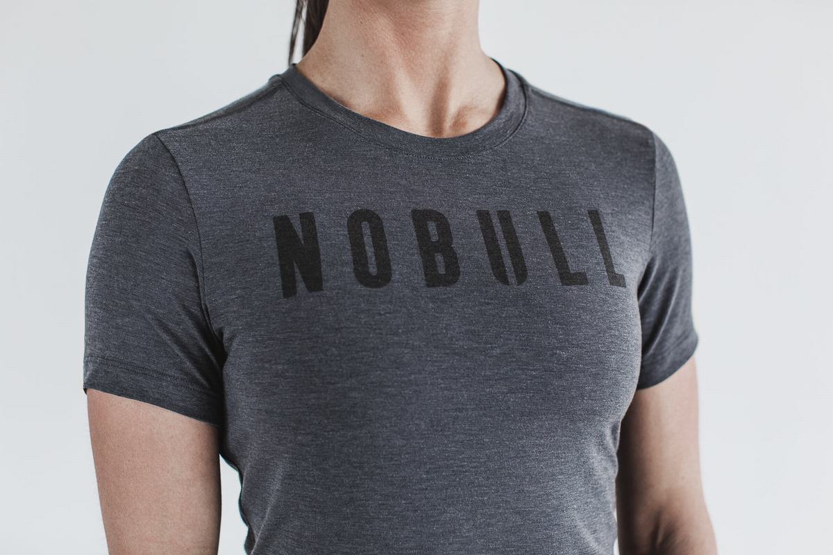 T-Shirt Nobull Femme Grise Foncé | WY6017429