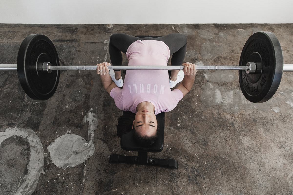 T-Shirt Nobull Femme Rose | XO7948250
