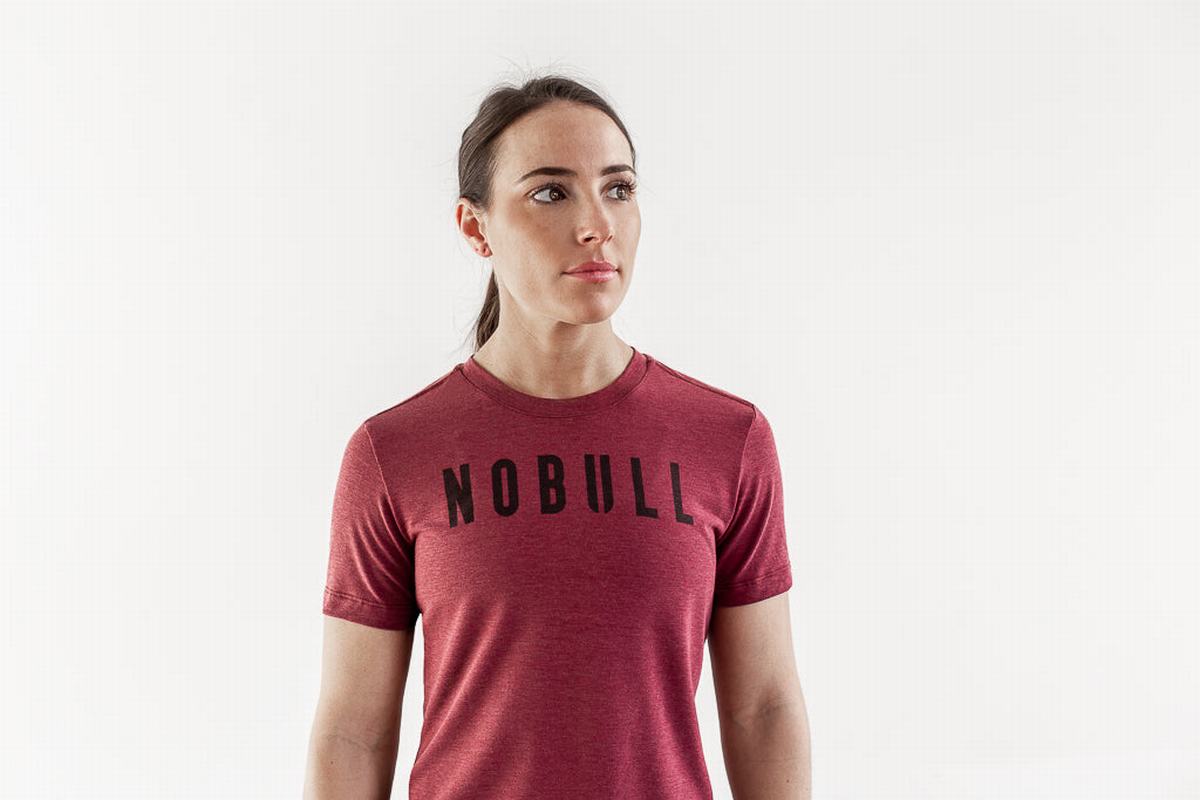 T-Shirt Nobull Femme Rouge | PZ0453127