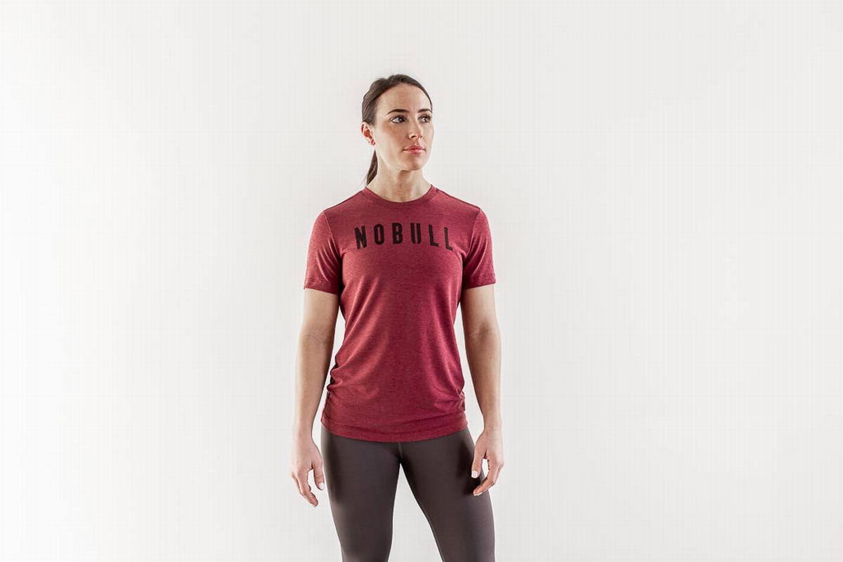 T-Shirt Nobull Femme Rouge | PZ0453127