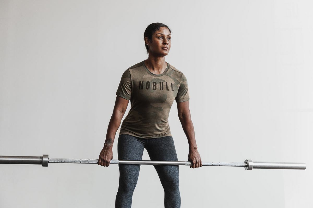T-Shirt Nobull Femme Vert Camouflage | YN0174983