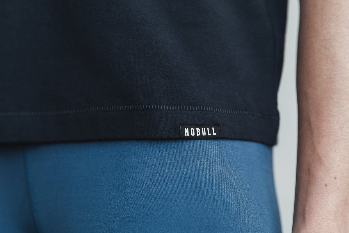 T-Shirt Nobull Heavyweight Pocket Boxy Femme Bleu Marine | GQ1805942
