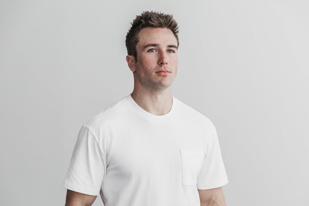 T-Shirt Nobull Heavyweight Pocket Homme Blanche | DV7934156