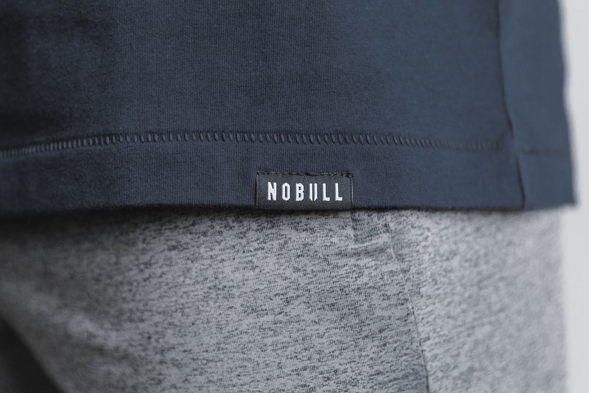 T-Shirt Nobull Heavyweight Pocket Homme Bleu Marine | OF4058763