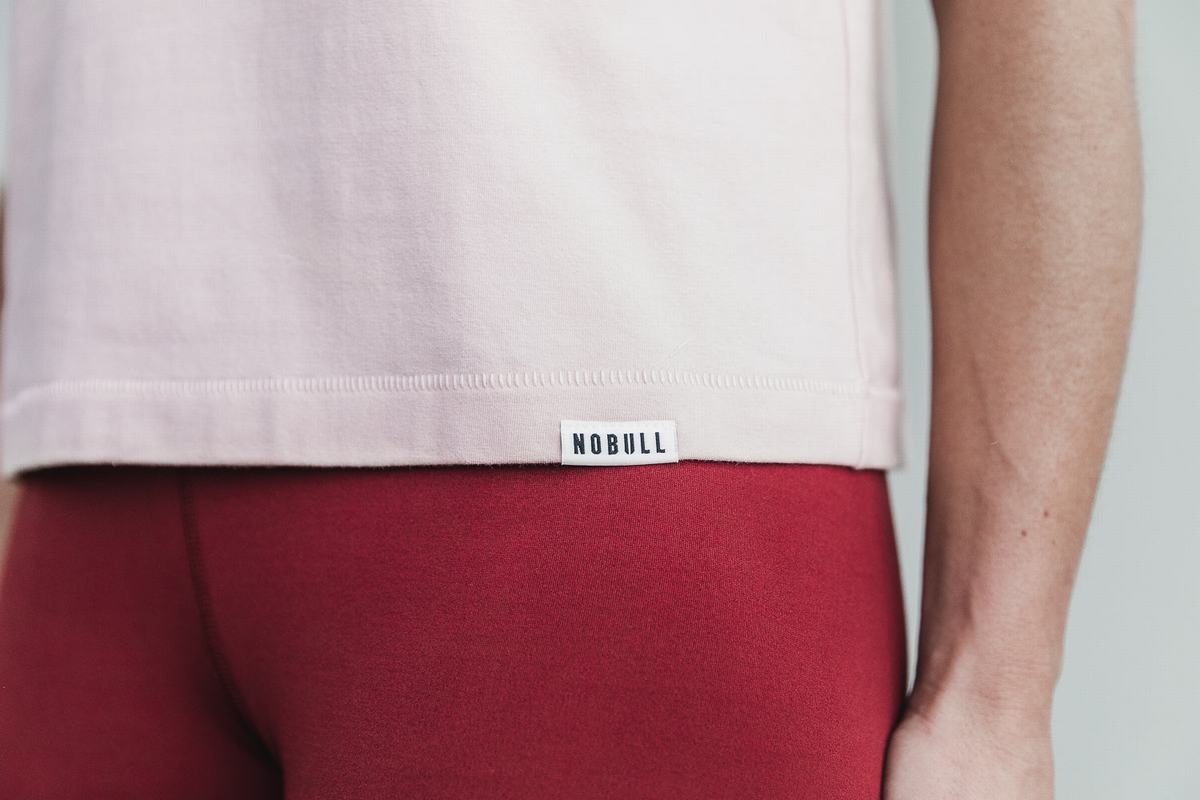 T-Shirt Nobull Heavyweight Sans Manches Femme Rose | CZ1072385