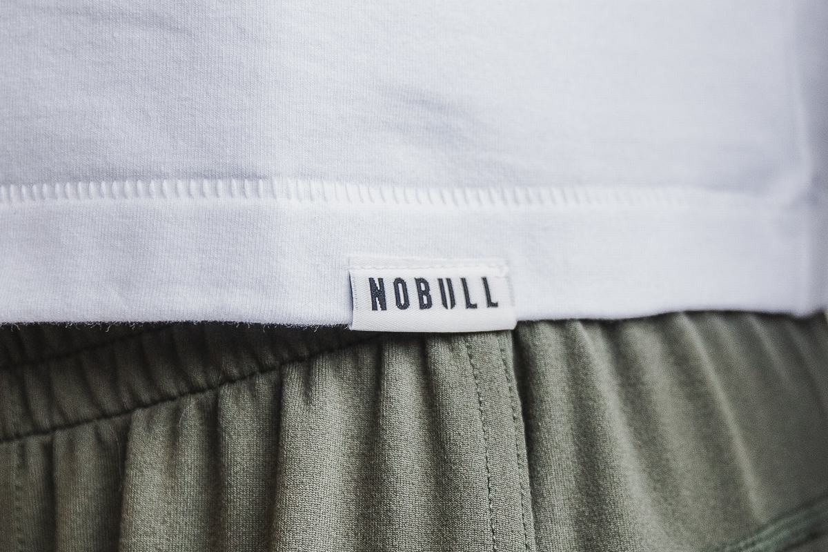 T-Shirt Nobull Heavyweight Sans Manches Crop Femme Blanche | DF7023946