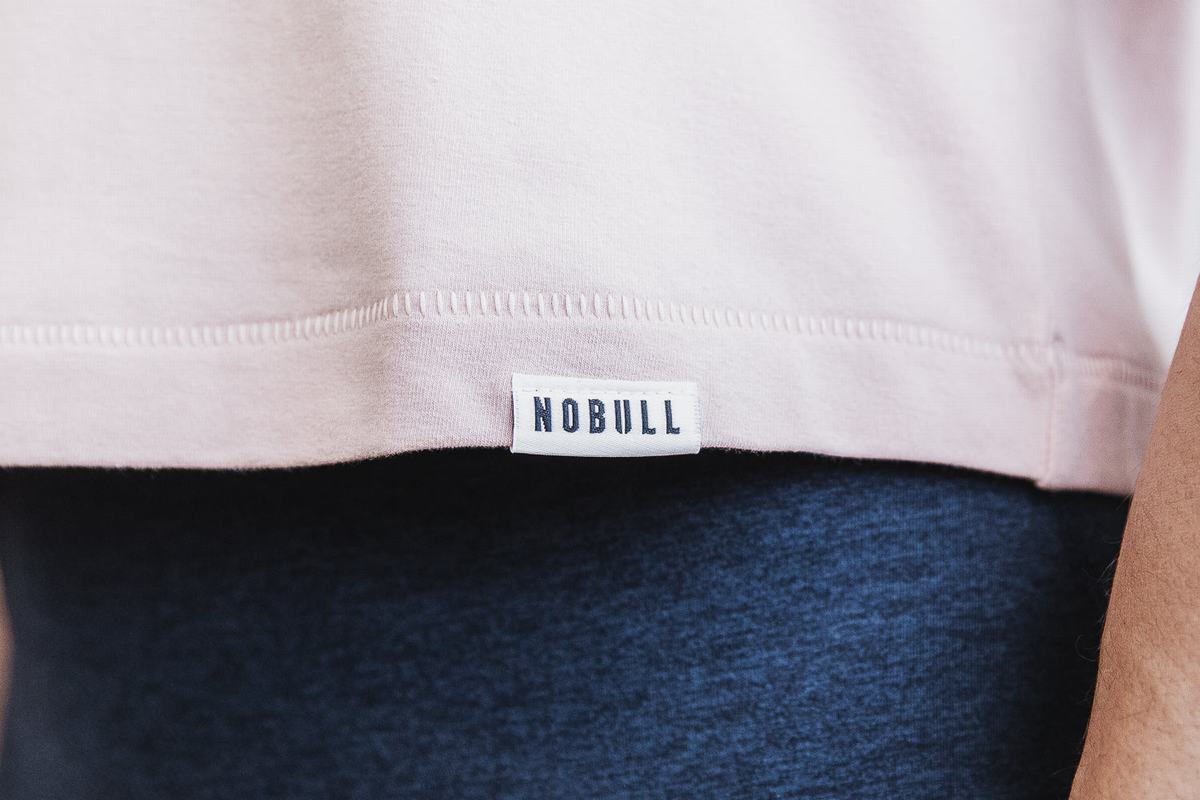 T-Shirt Nobull Heavyweight Sans Manches Crop Femme Rose | NS9531647