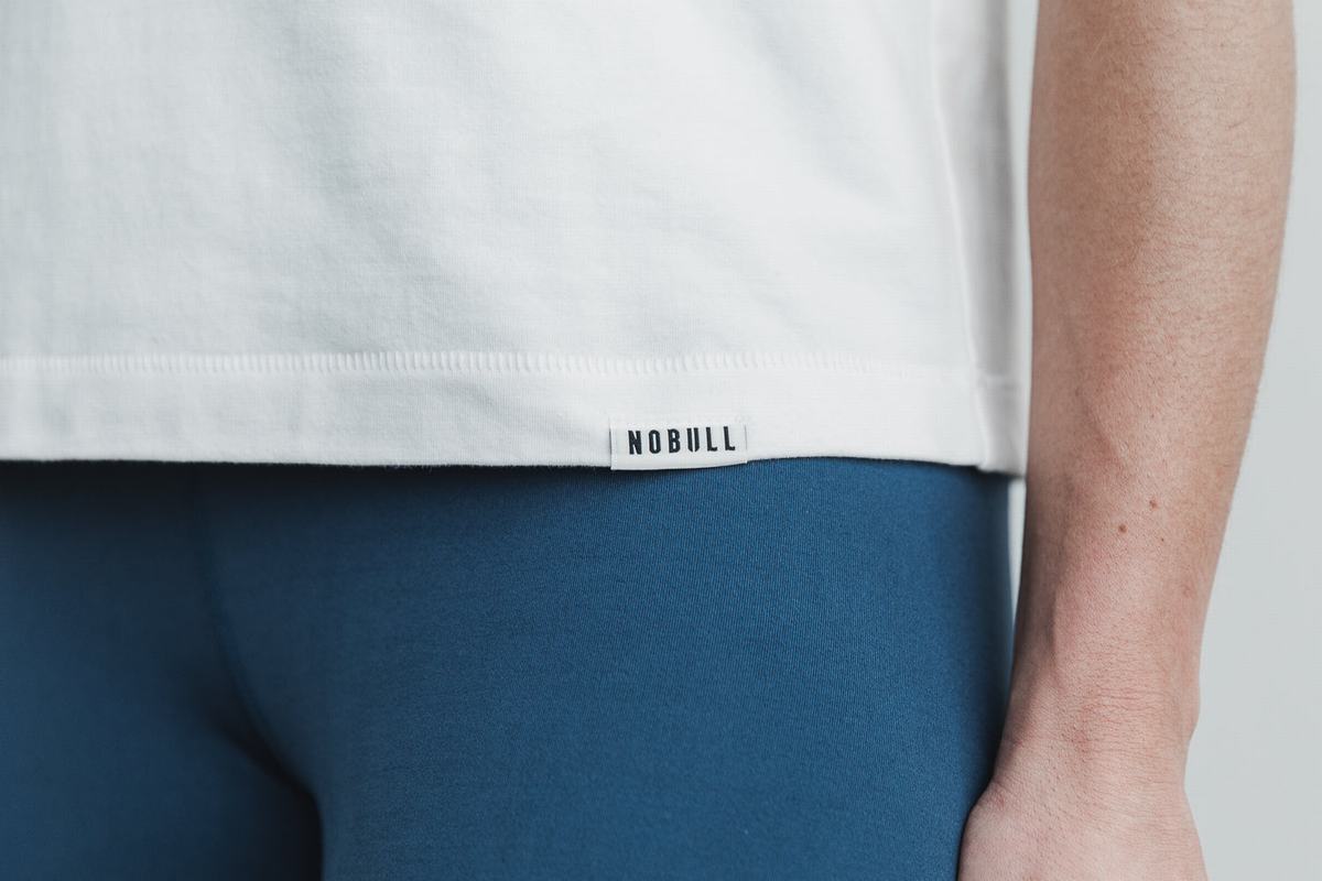 T-Shirt Nobull Heavyweight Sans Manches Femme Blanche | OK7695804
