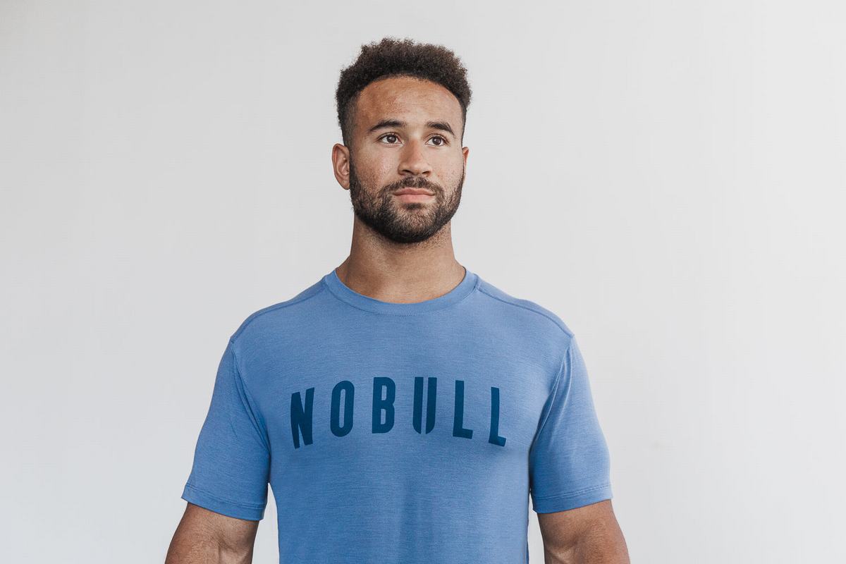 T-Shirt Nobull Homme Bleu | BD4706895