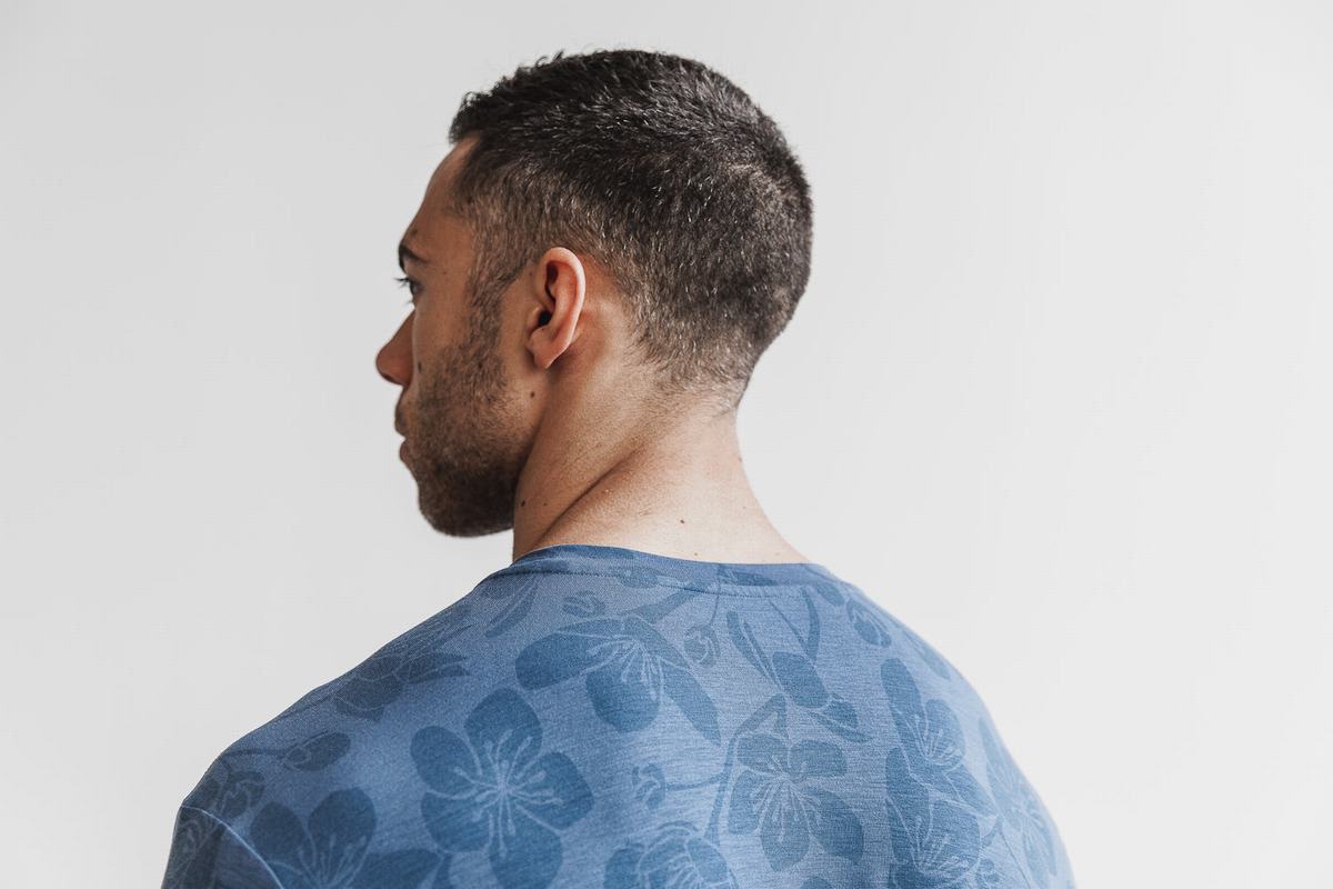 T-Shirt Nobull Homme Bleu Rose | LO0239814