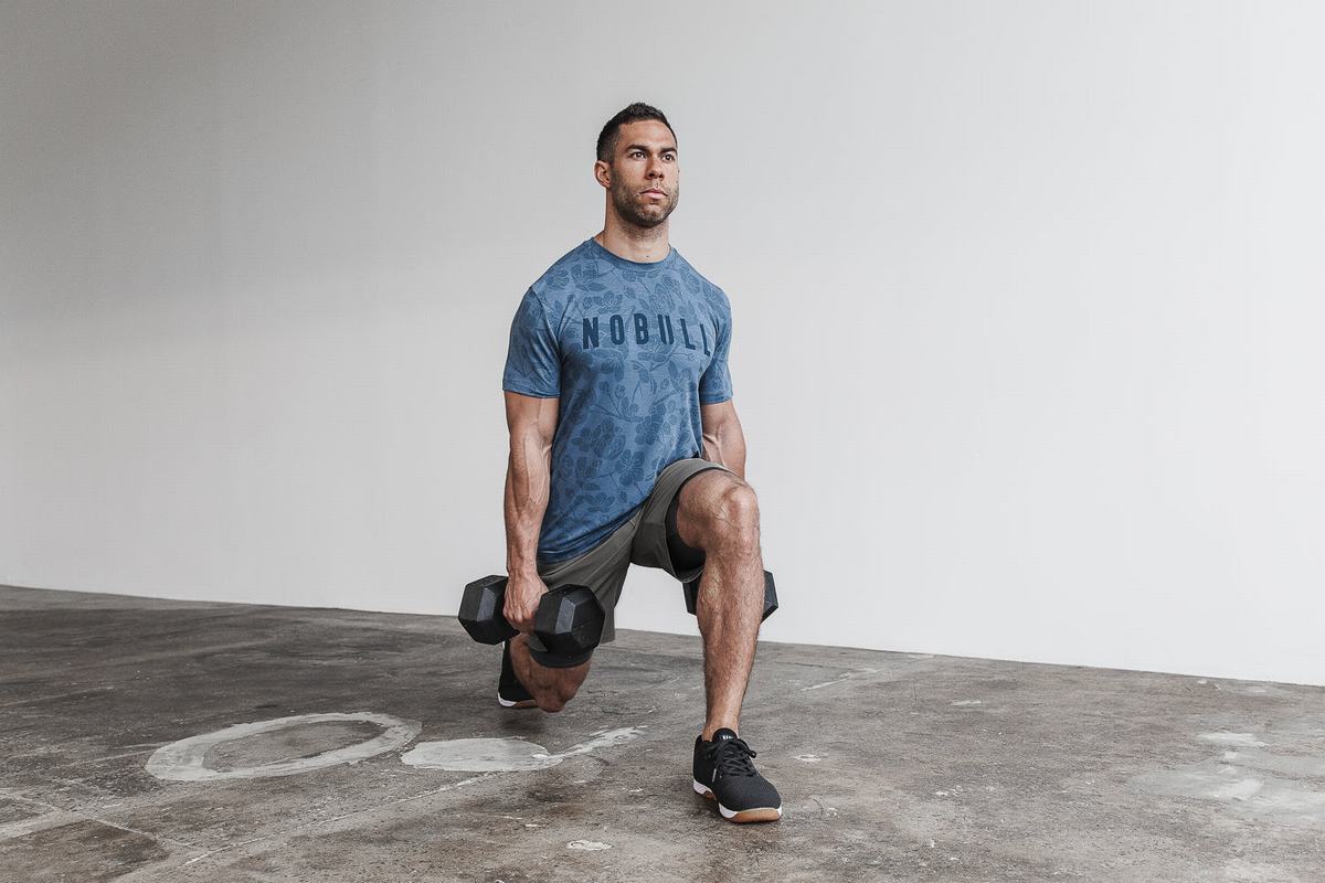 T-Shirt Nobull Homme Bleu Rose | LO0239814
