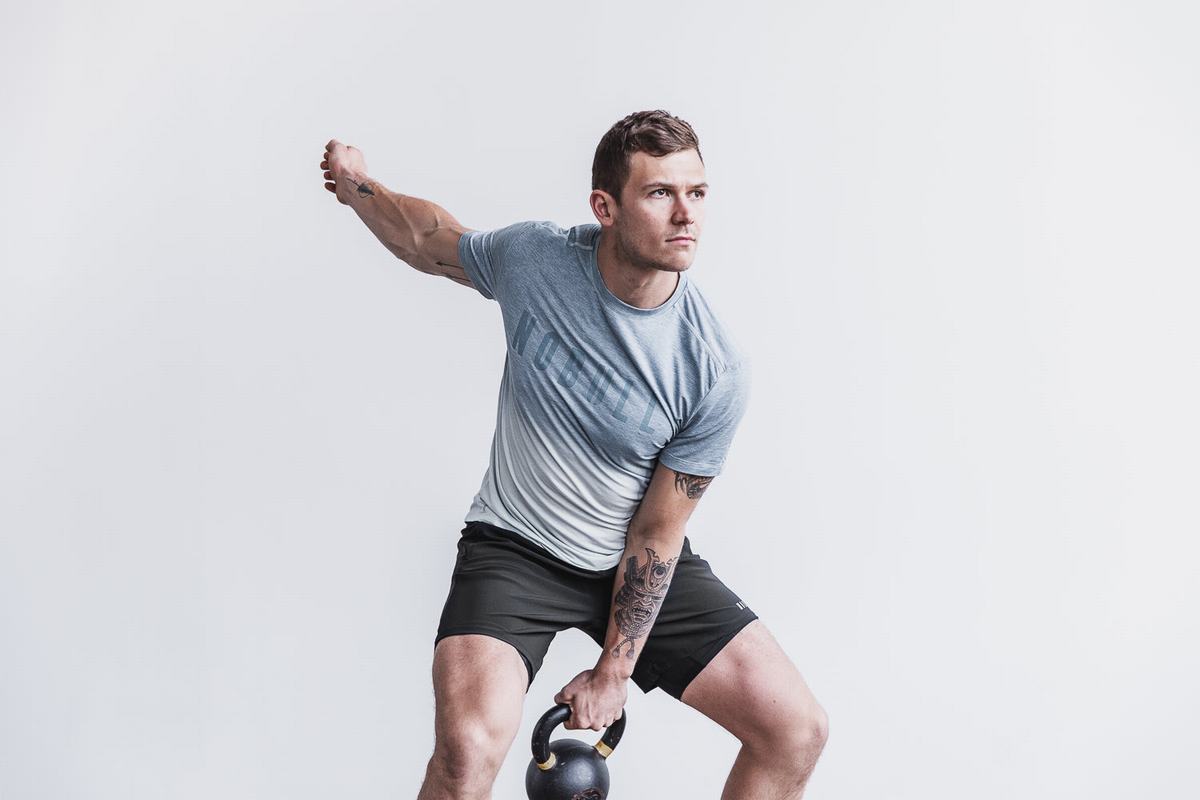 T-Shirt Nobull Homme Bleu | UA1792508