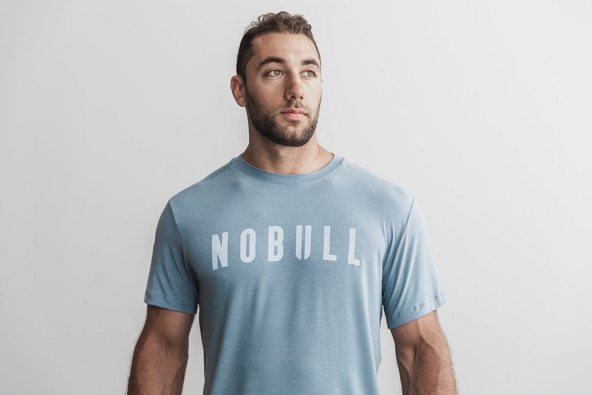 T-Shirt Nobull Homme Bleu | YH2517360