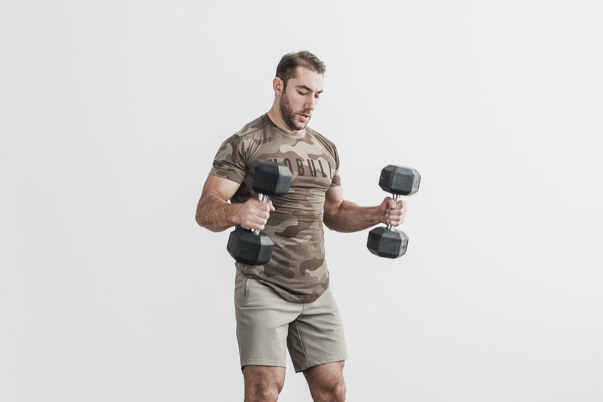 T-Shirt Nobull Homme Camouflage Foncé | RE6702549