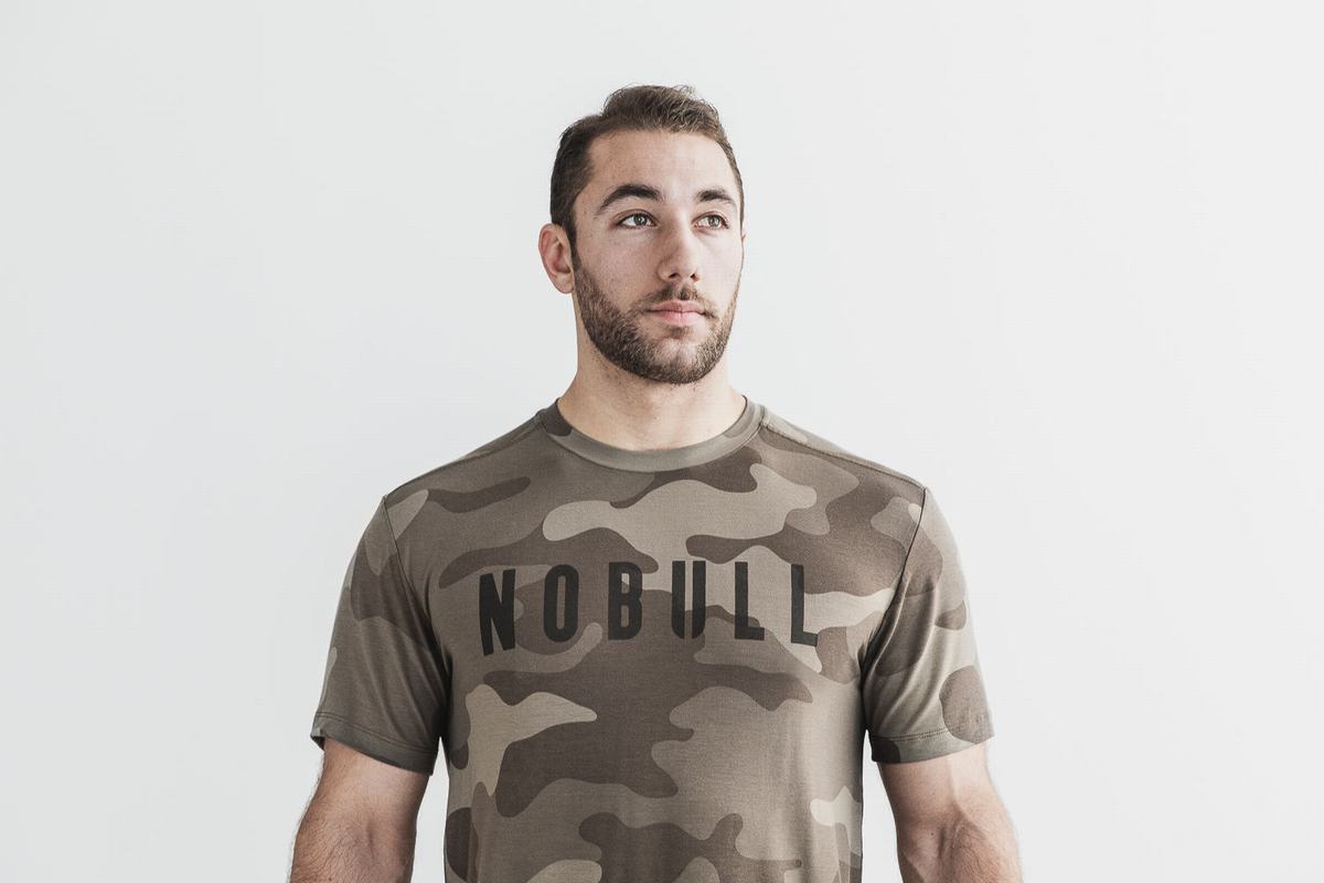 T-Shirt Nobull Homme Camouflage Foncé | RE6702549