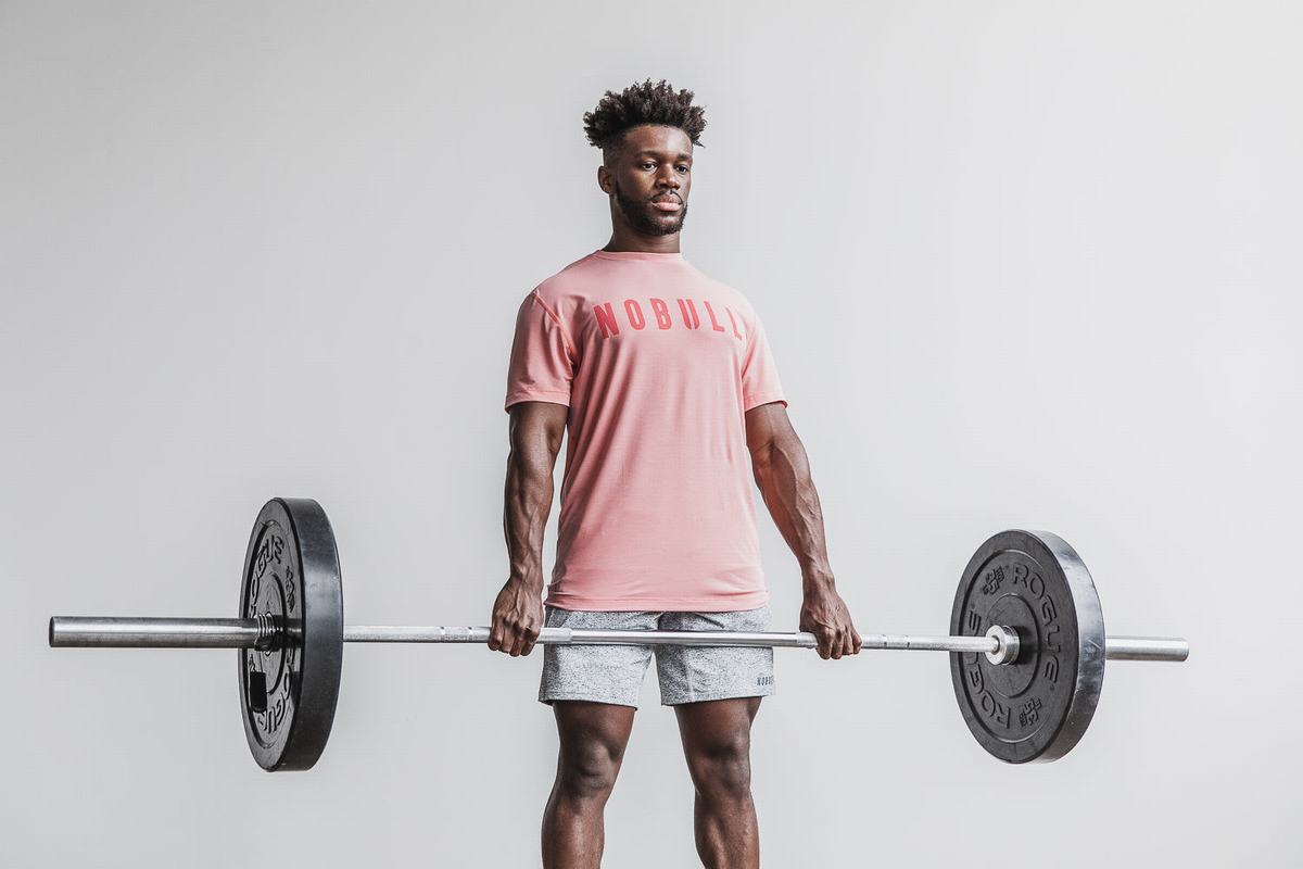 T-Shirt Nobull Homme Corail Clair | LJ1430526