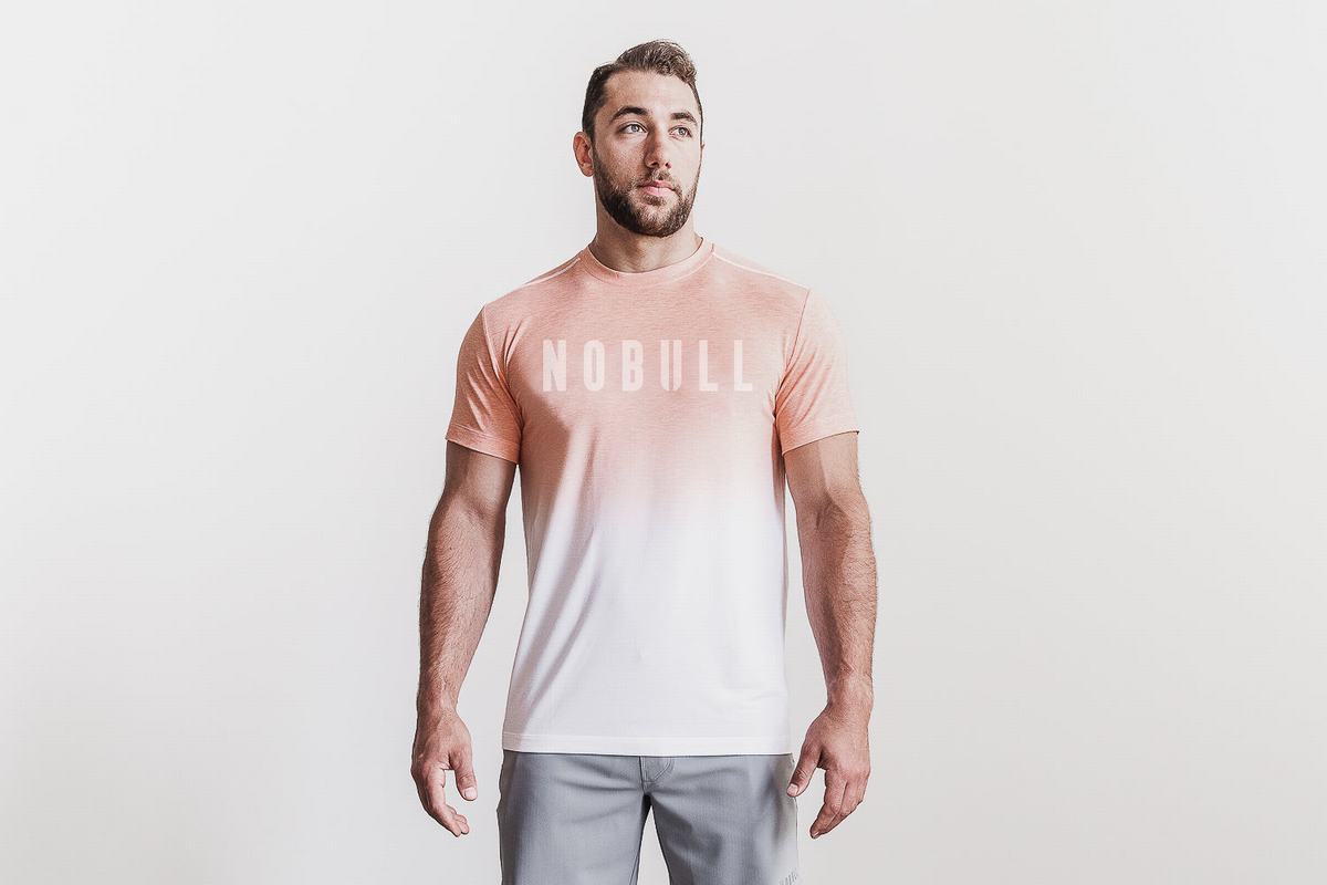 T-Shirt Nobull Homme Corail | XO2793685